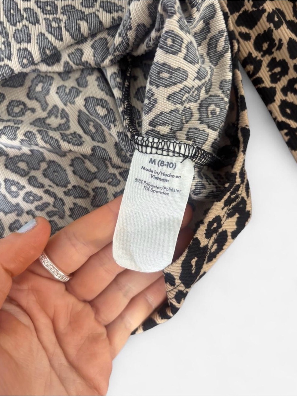 No Boundaries Leopard Print Long Sleeve Top - Tan and Black - Picture 4 of 4